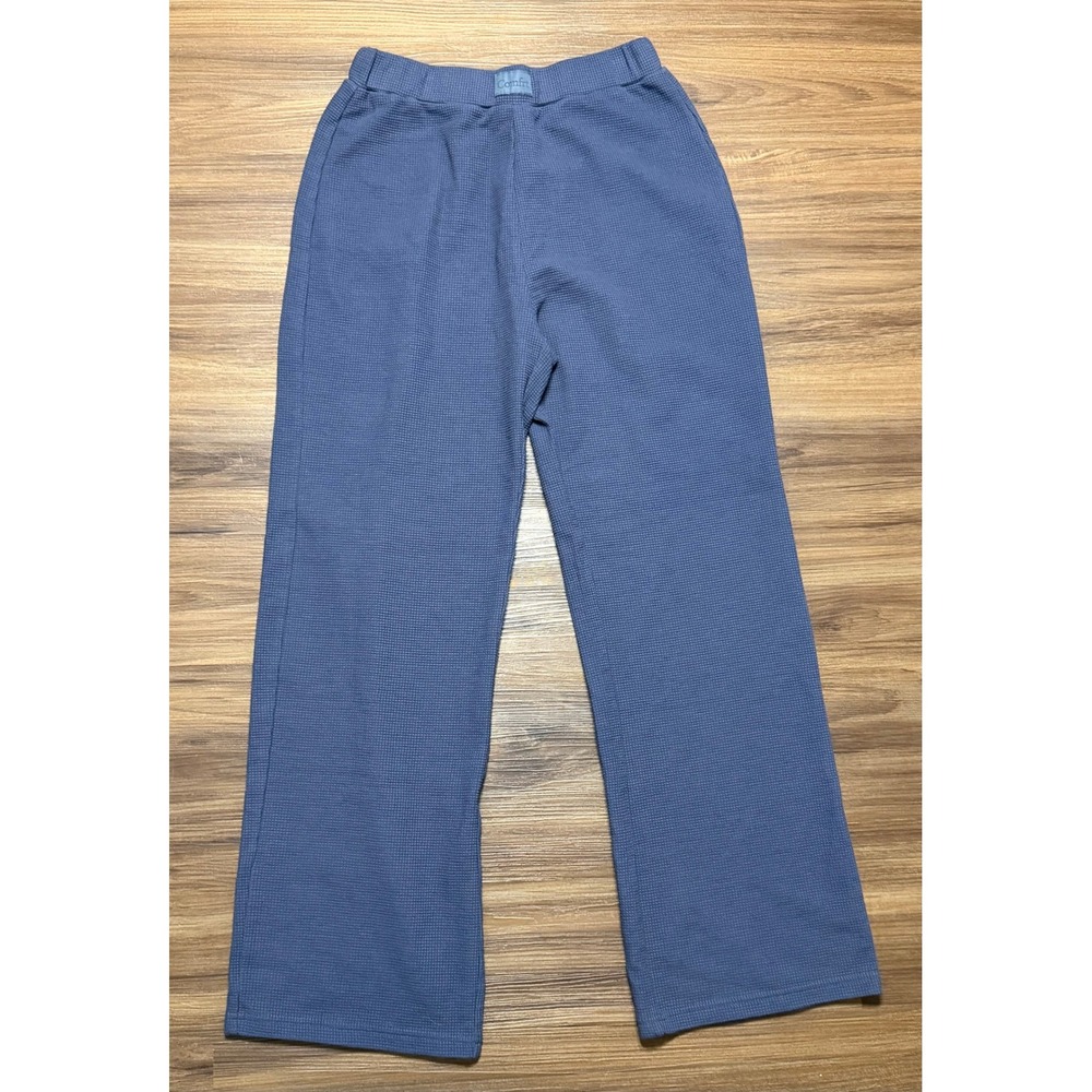 Comfrt Waffle Knit Lounge Set Shirt & Wide Leg Pants Blue Grey Mismatched Size - Picture 9 of 16